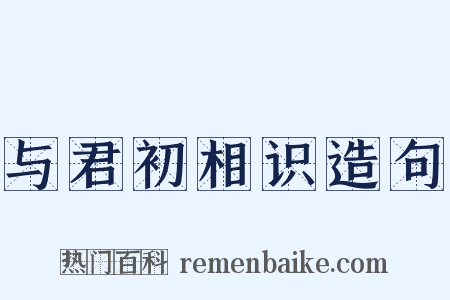 与君初相识造句是什么意思的图片